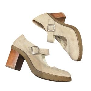Maryam Nassir Zadeh / leather Mary Jane Babies buckle lug sole heels 40 10